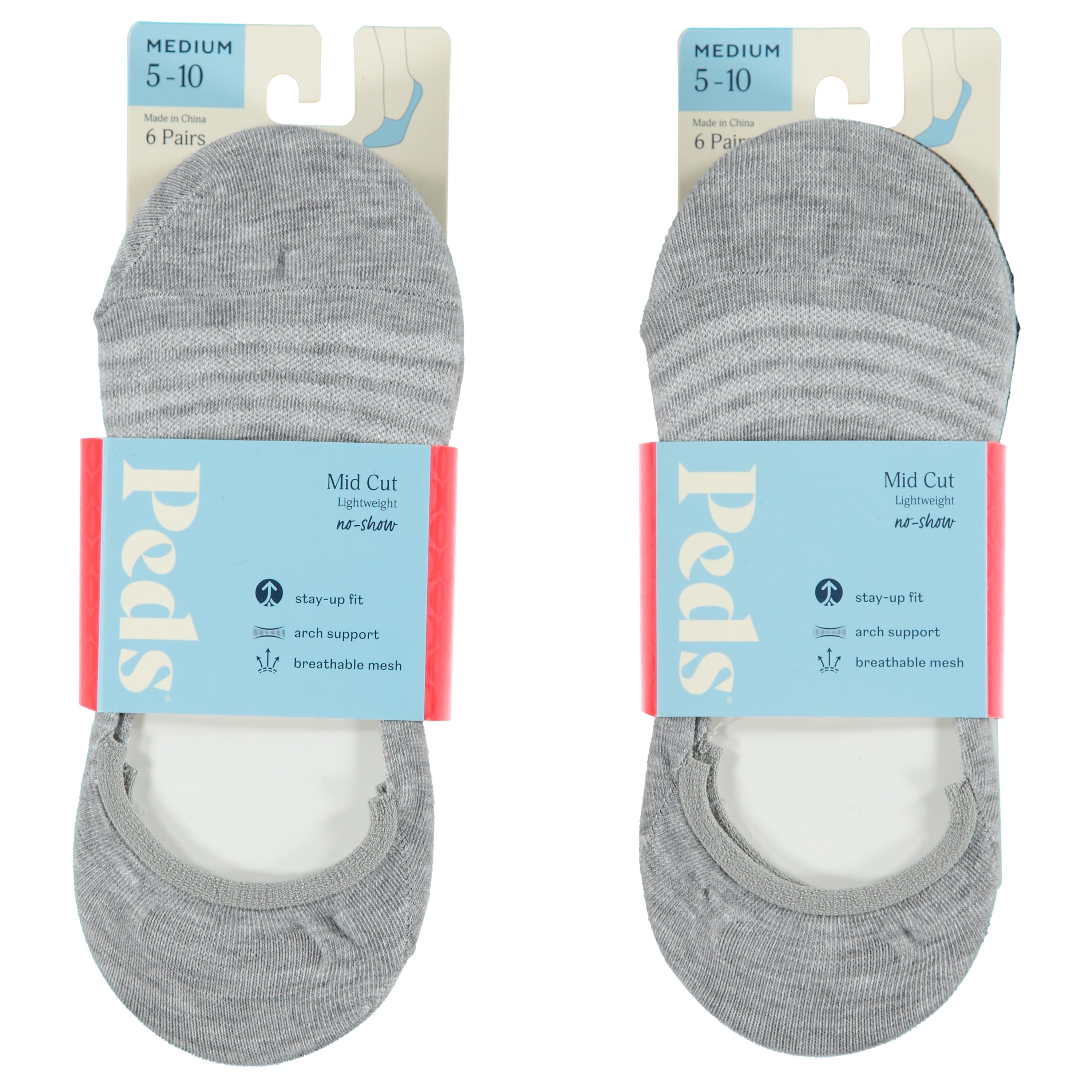 Peds Ladies Liner 6 Pack Socks - Assorted Colors (1658180)