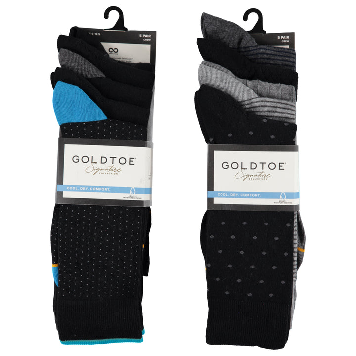 Gold Toe 5 Pack Mens Fashion Crew Socks 10-13 (1664293) Fitrite Brands Gold Toe 5 Pack Mens Fashion Crew Socks 10-13 (1664293) Fitrite Brands