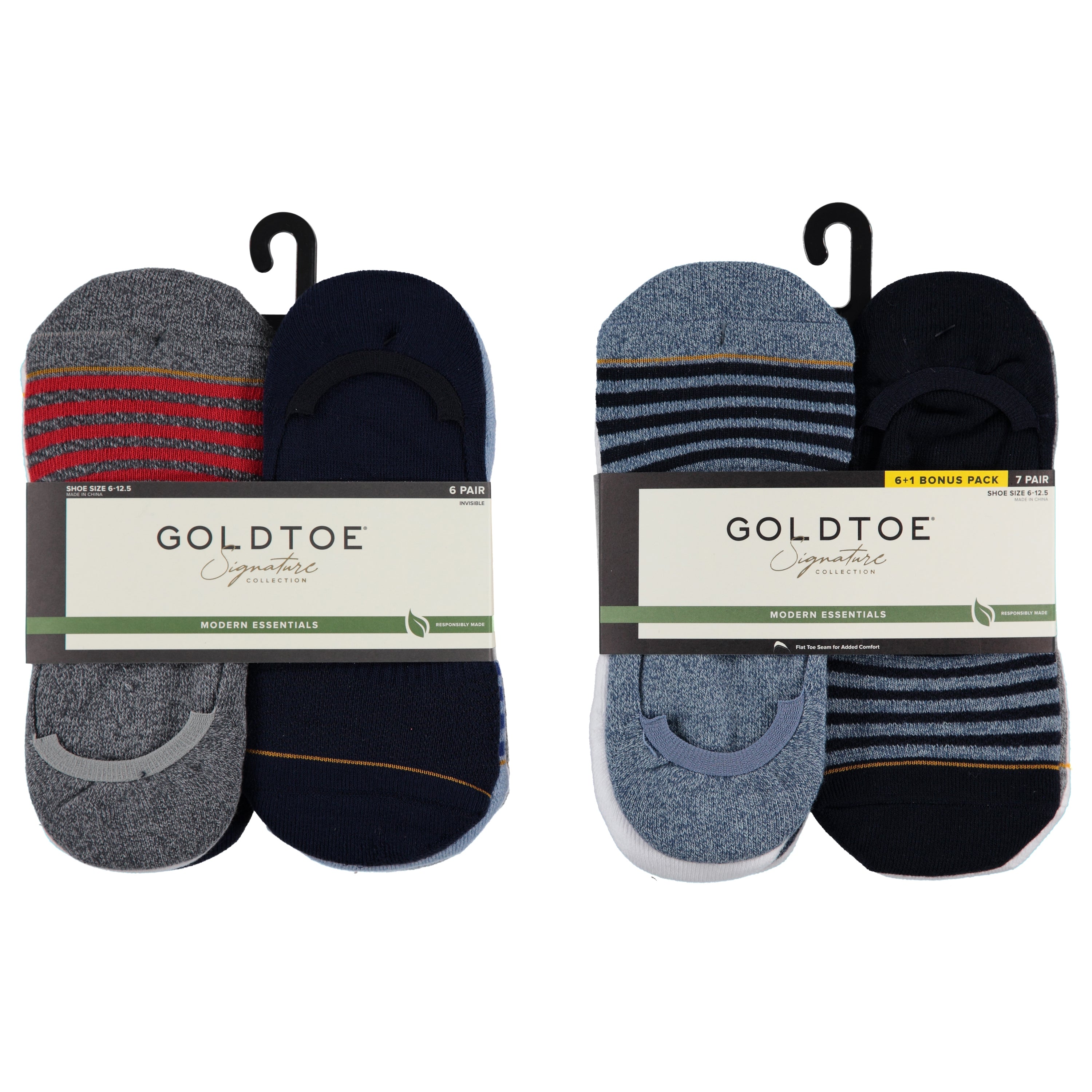 Gold Toe Signature Mens 6 Pack Cushion Liner Socks - Assorted Colors (1664311)