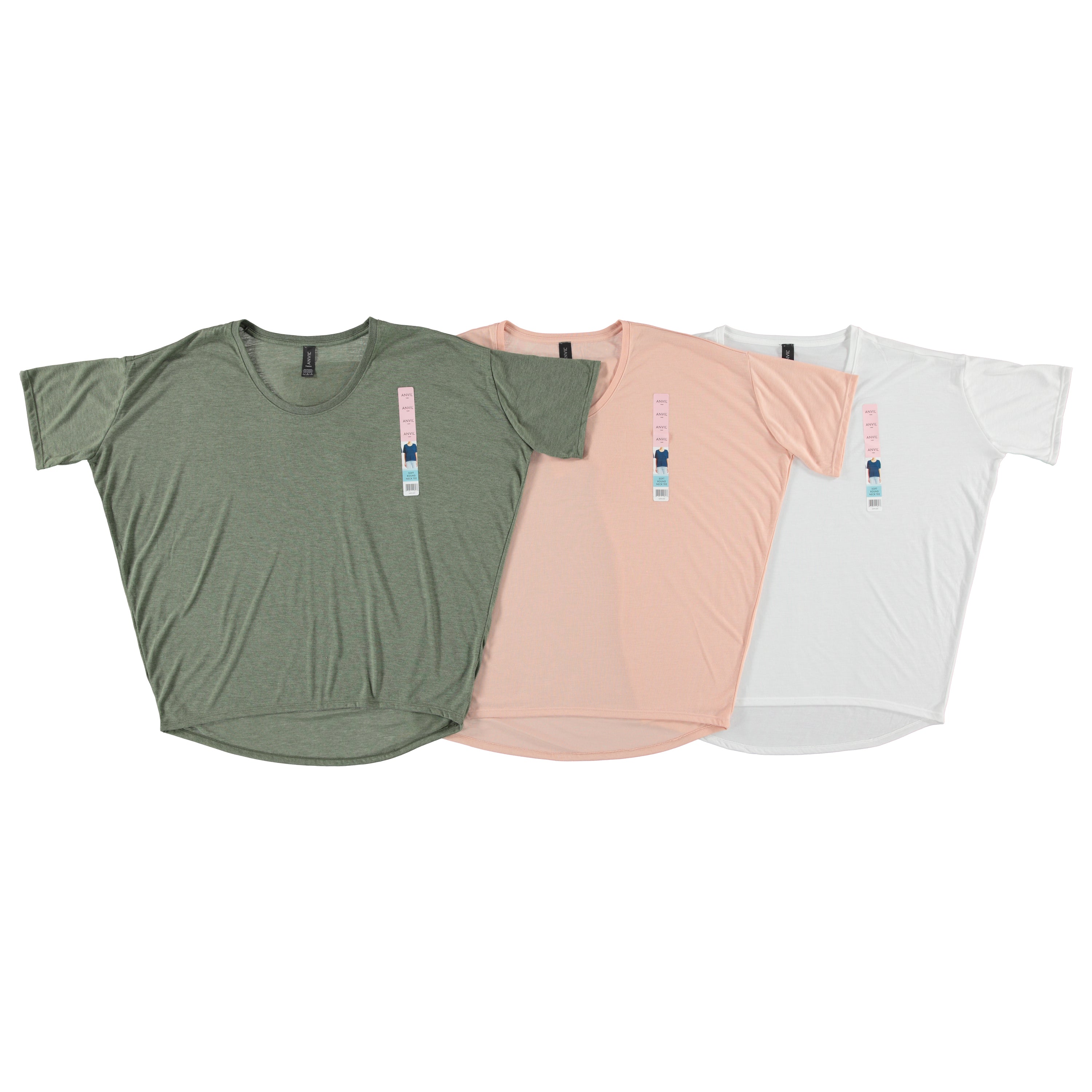 Anvil Ladies Freedom Soft Tee, Assorted Colors and Sizes (36PVL-SOT)