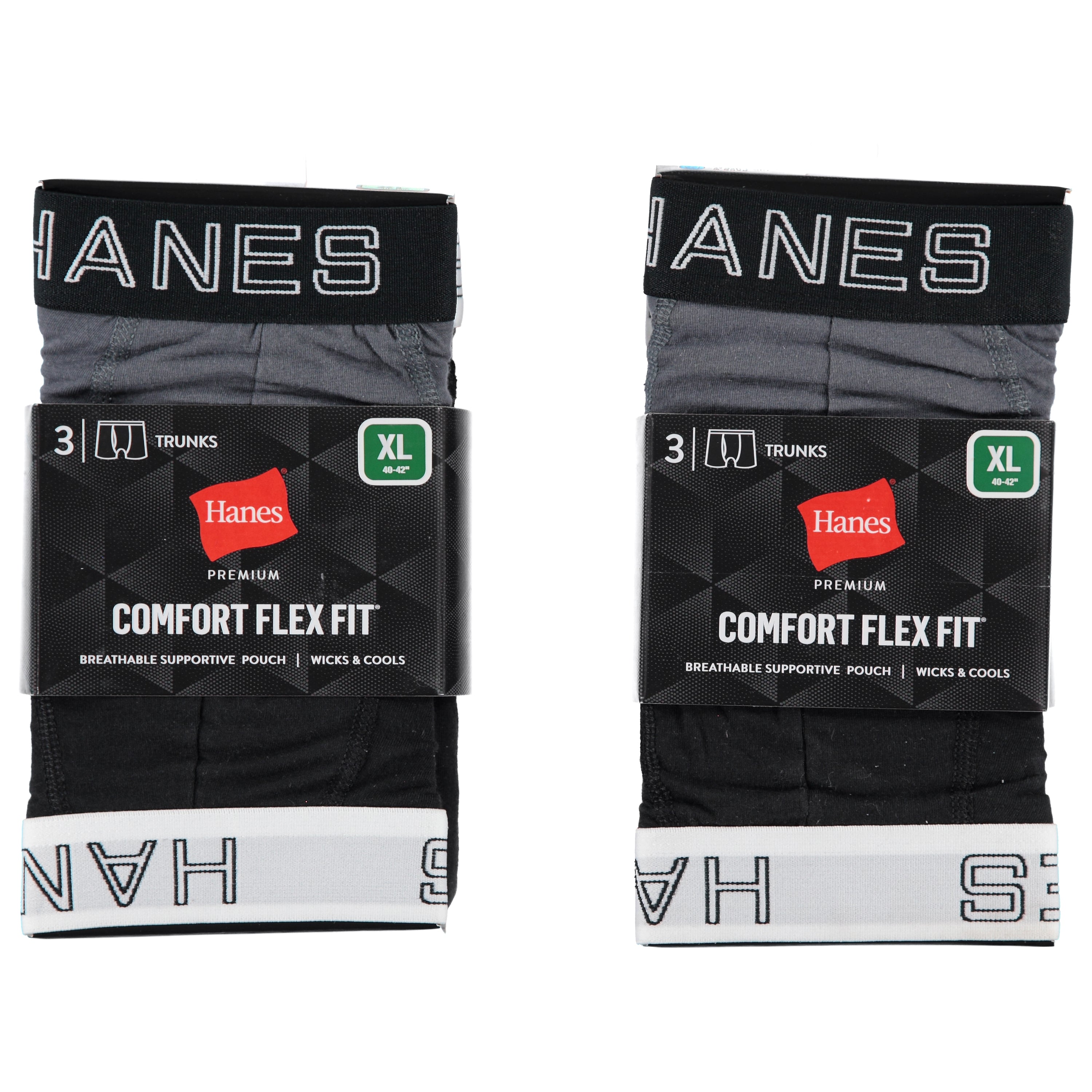 Hanes Mens 3 Pack Jersey Trunk - Assorted Colors & Sizes S-XL (9YT1P3)