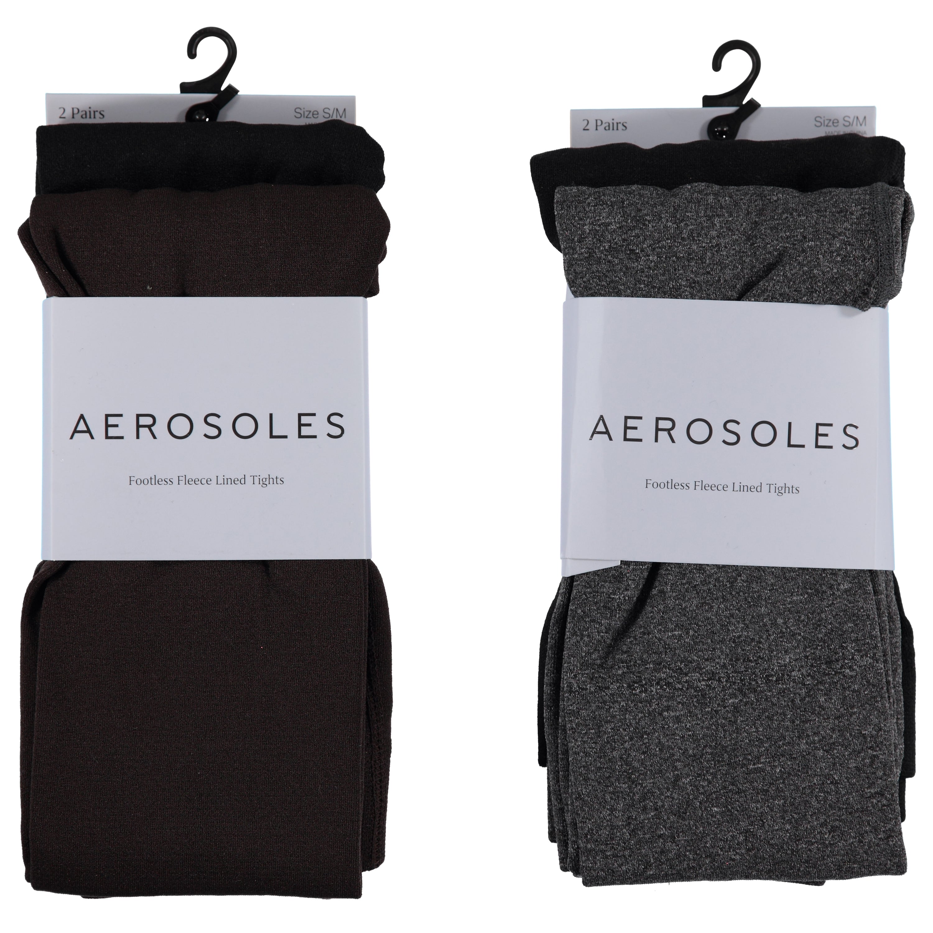 Aerosole Ladies 2 Pack Fleece Tights - Assorted Colors & Sizes To Case (AEL1315-2)