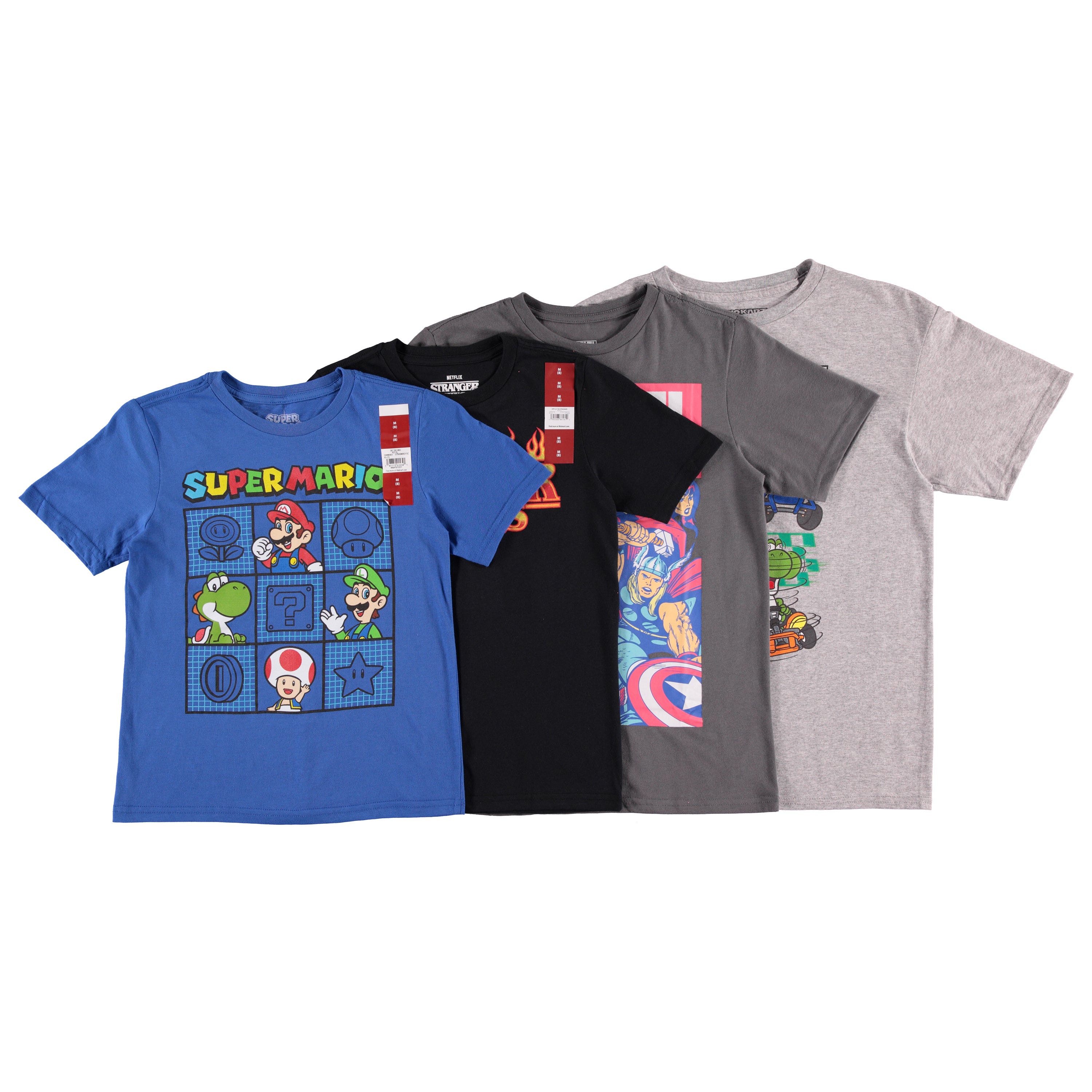 Boys Licensed T-Shirts - Assorted Sizes & Designs 2-7 (BV118)