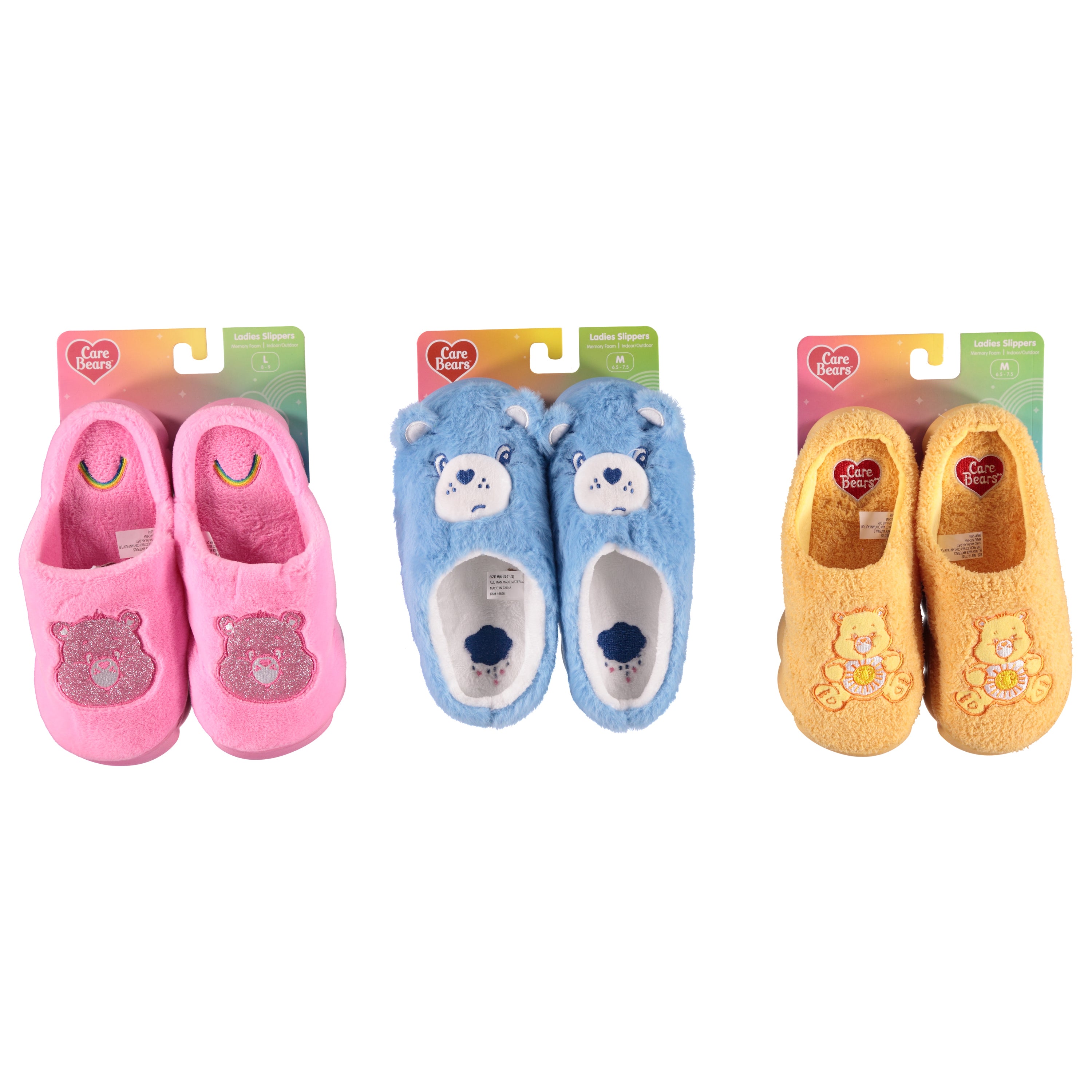 Care Bear Women Cozy Terry Bedroom Slippers - Closed Toe (CBLS1)