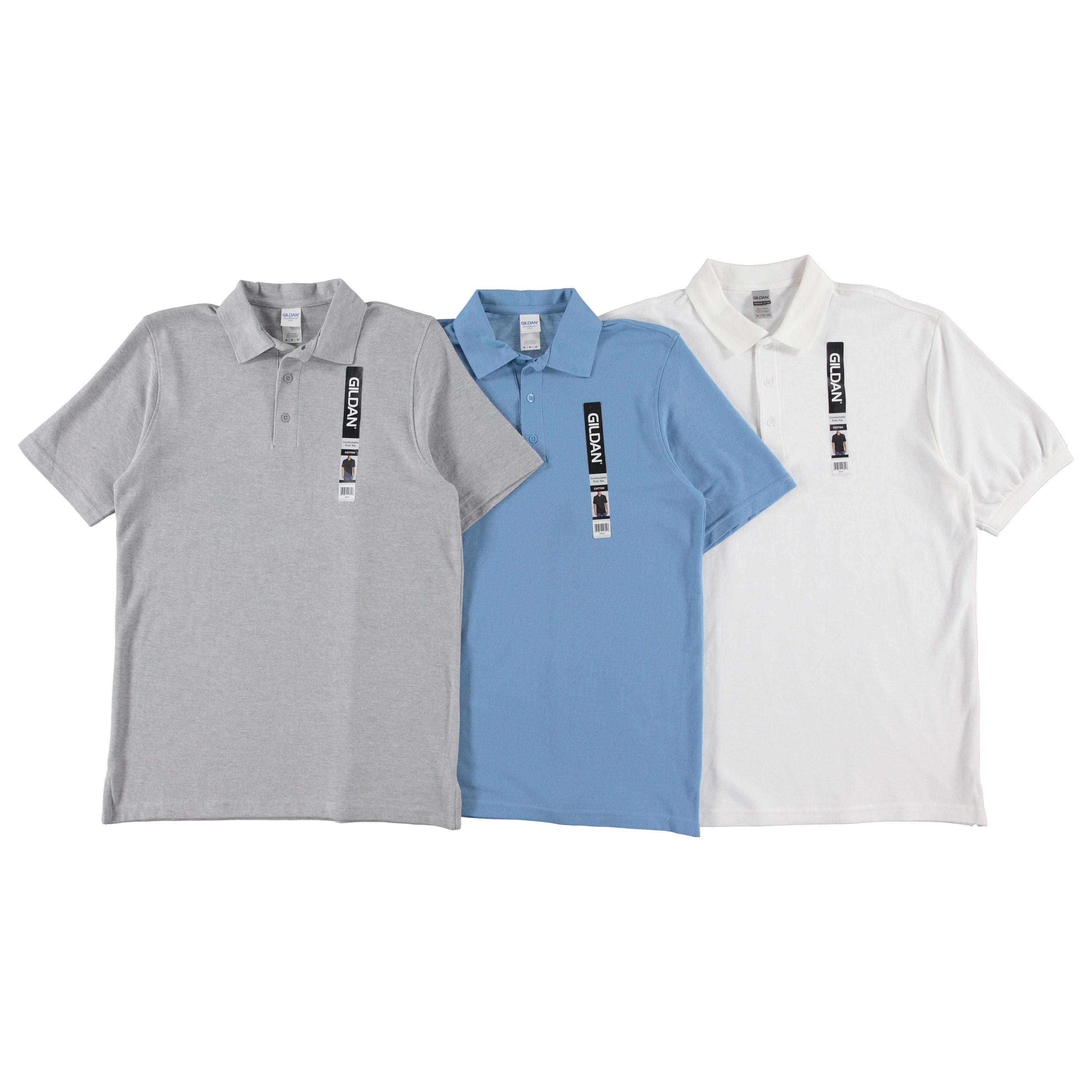 Gildan Men's Cotton Polo Tee, Assorted Colors and Sizes (CP800)