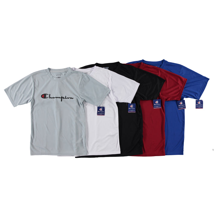 Champion Men's Crew Neck Short Sleeve Tee, Assorted Sizes S-XL, Assorted Colors (CT23-TEE)