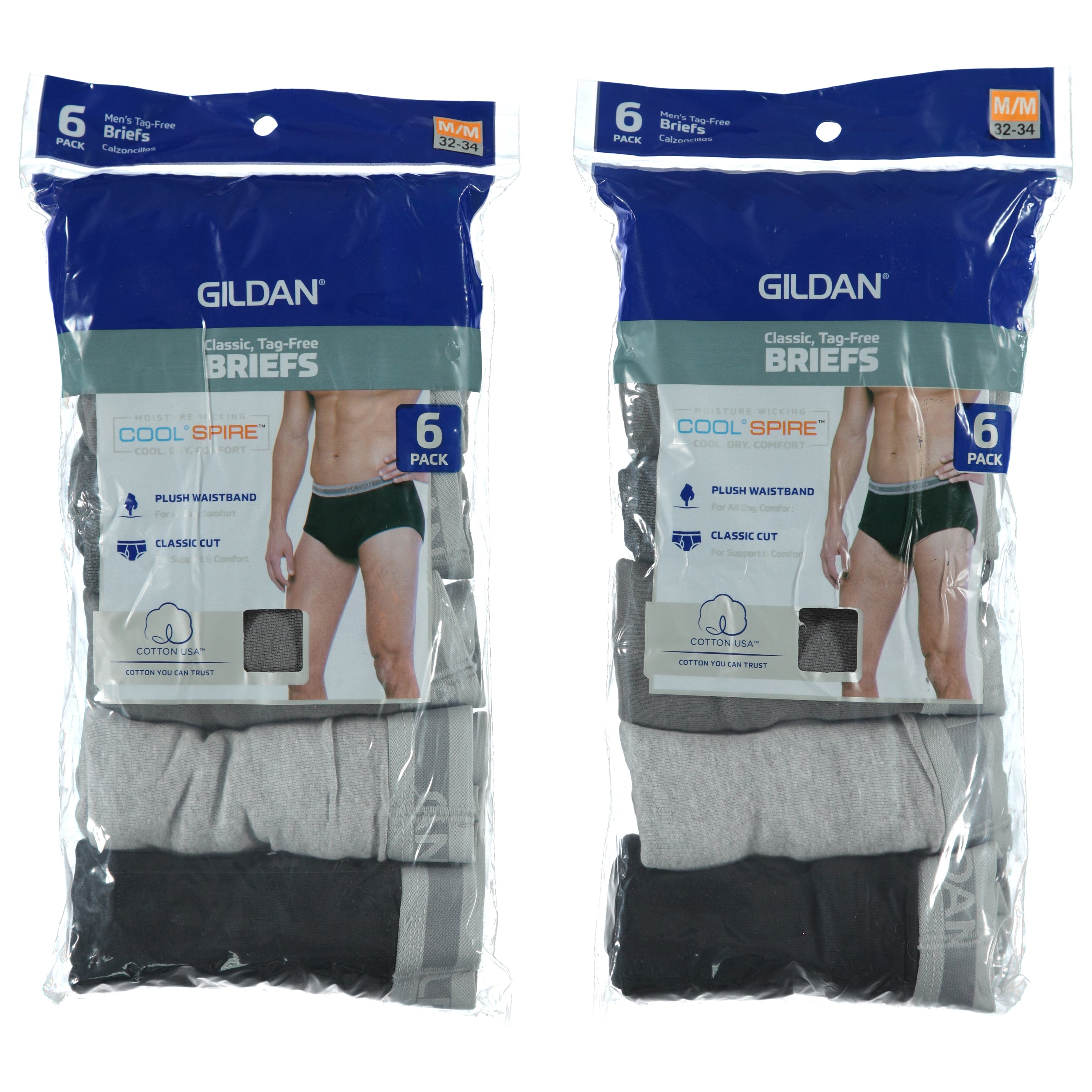 Gildan Men's 6-Pack Knit Colored Briefs, Assorted Colors and Sizes (G1101-6C)