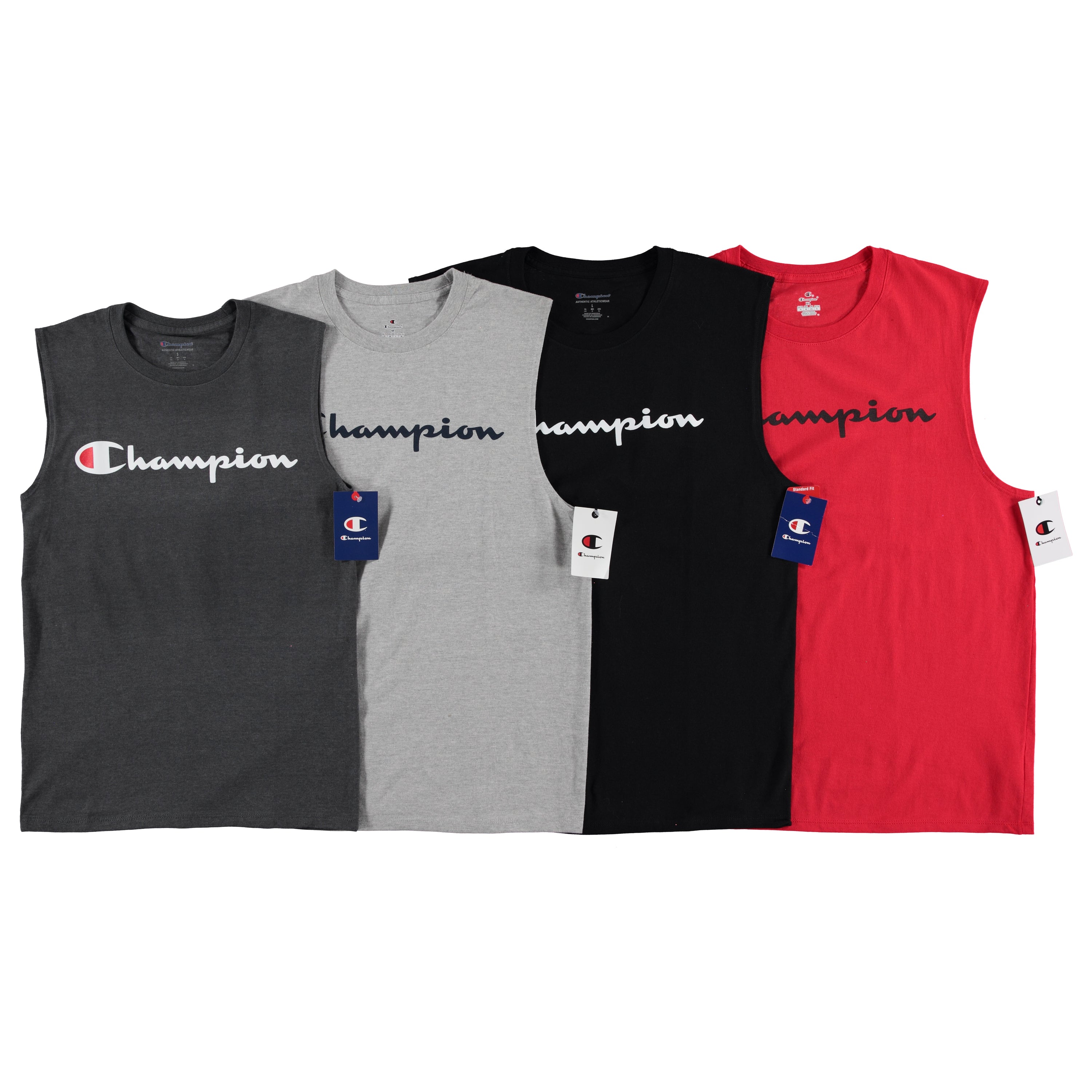Champion Mens Cotton Graphic Muscle Tee With Logo - Assorted Sizes S-2XL (GT22H)