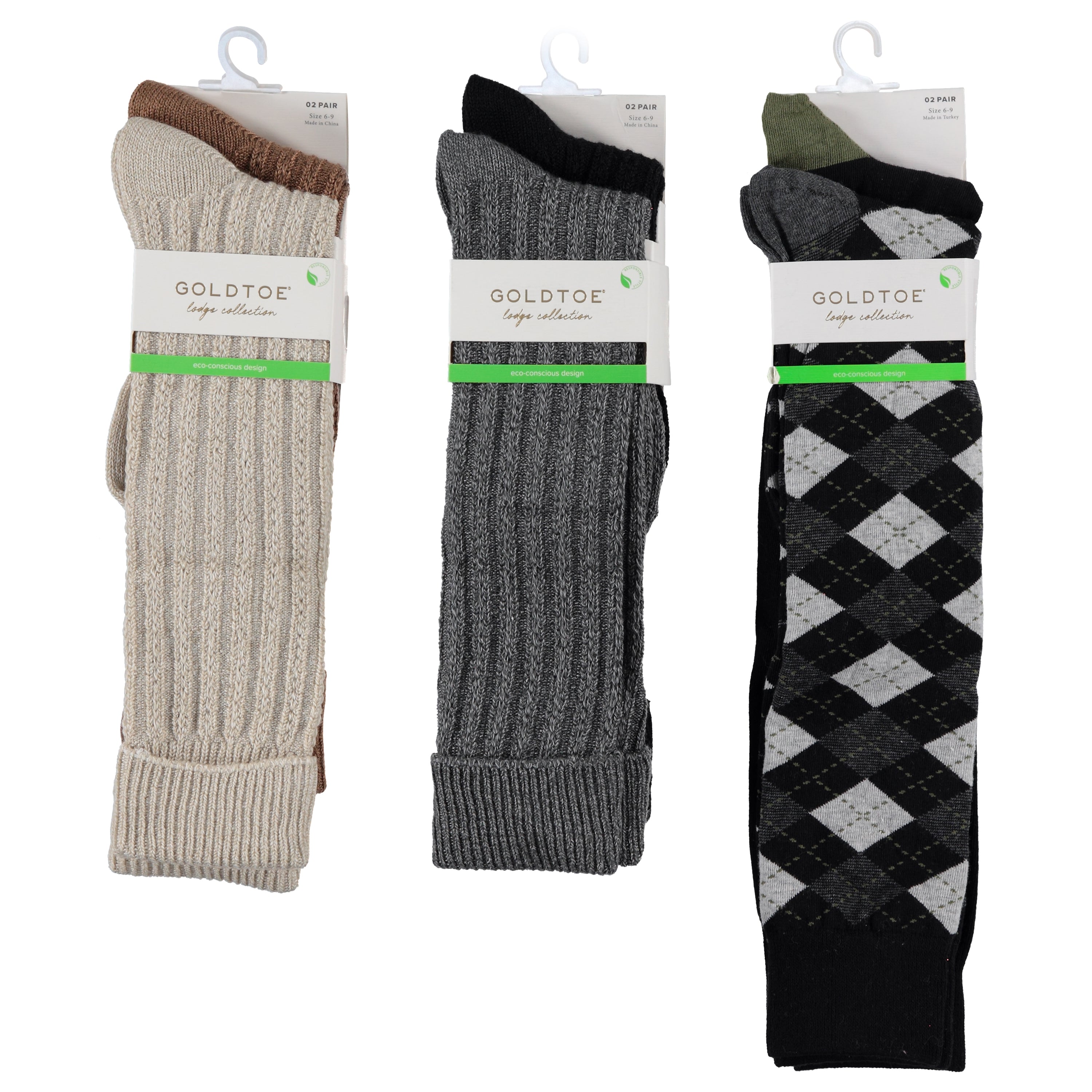 Gold Toe Ladies 2-Pack Cushion Knee-High Socks, Assorted Styles (GTLKN2)