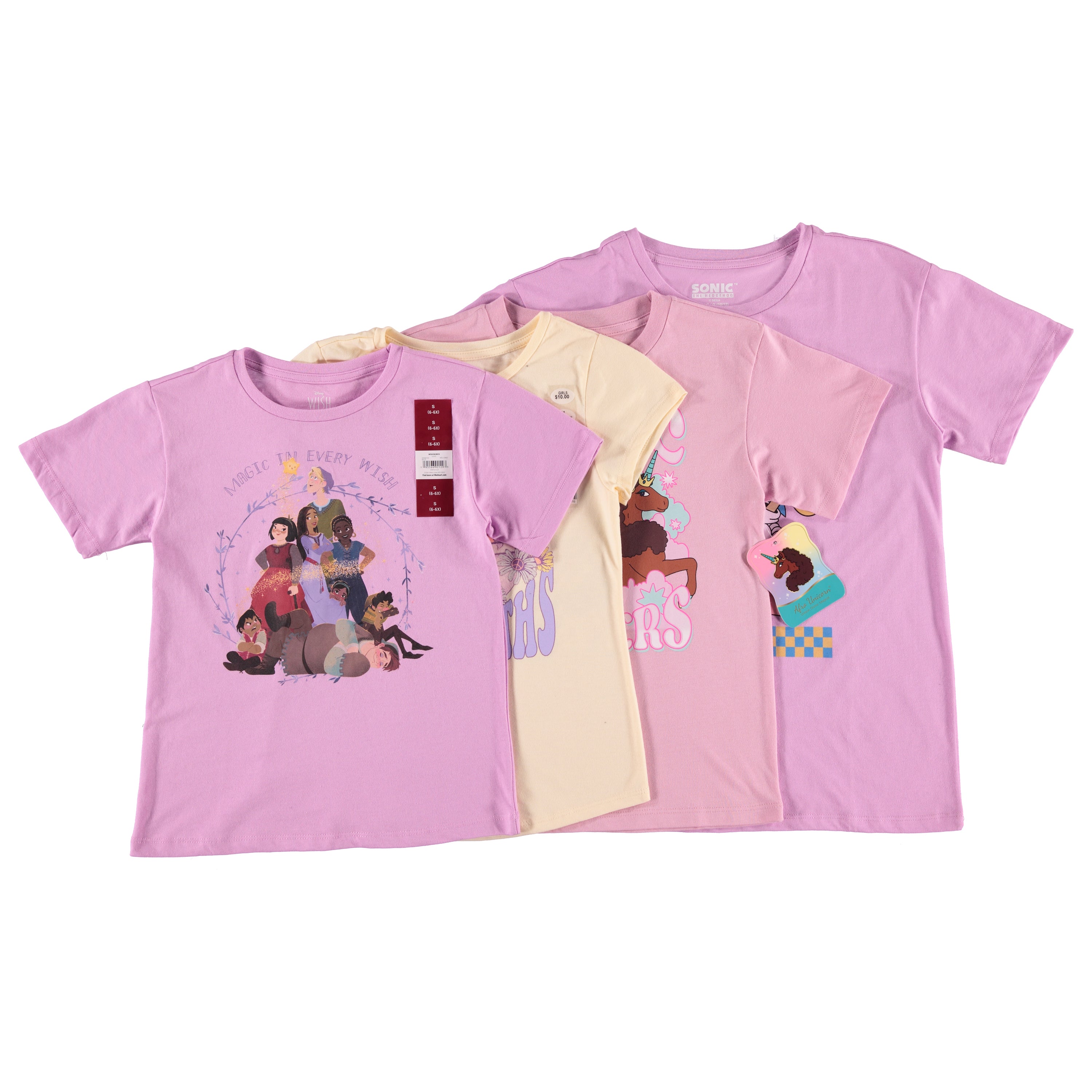 Girls Licensed T-Shirts - Assorted Sizes & Designs 2-7 (GV117)