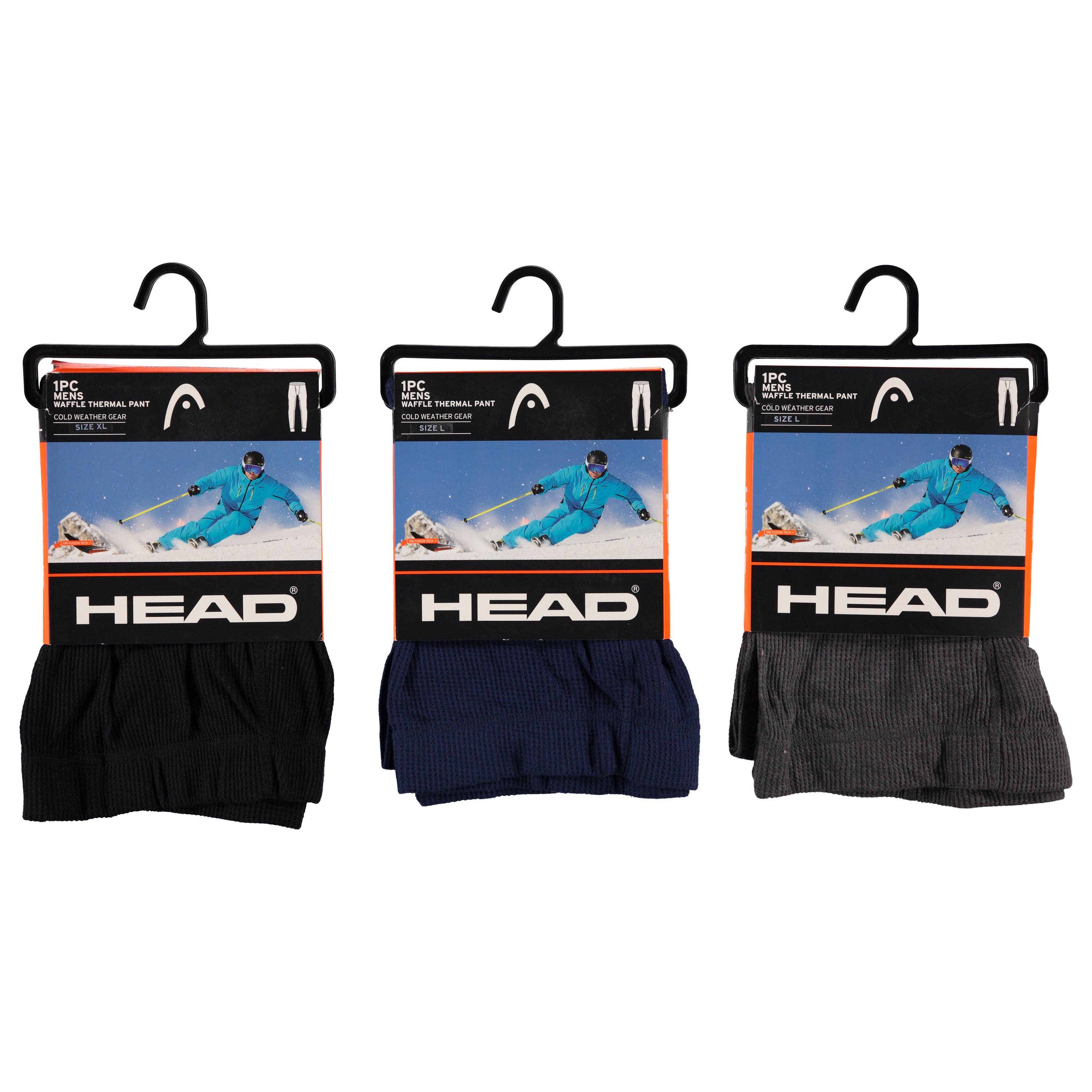 Head Men's Waffle Thermal Bottoms, Assorted Colors and Sizes S-XL (HDM2511)