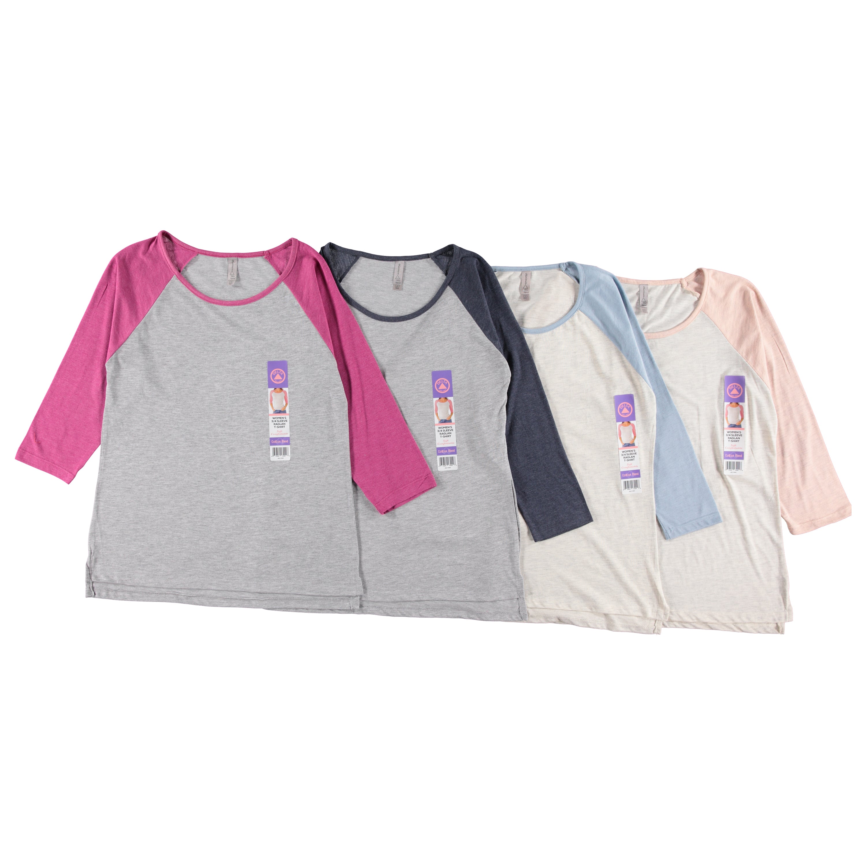 Brand Name Ladies Round Neck Short Sleeve Tee, Assorted Colors and Sizes (JZL119SV)