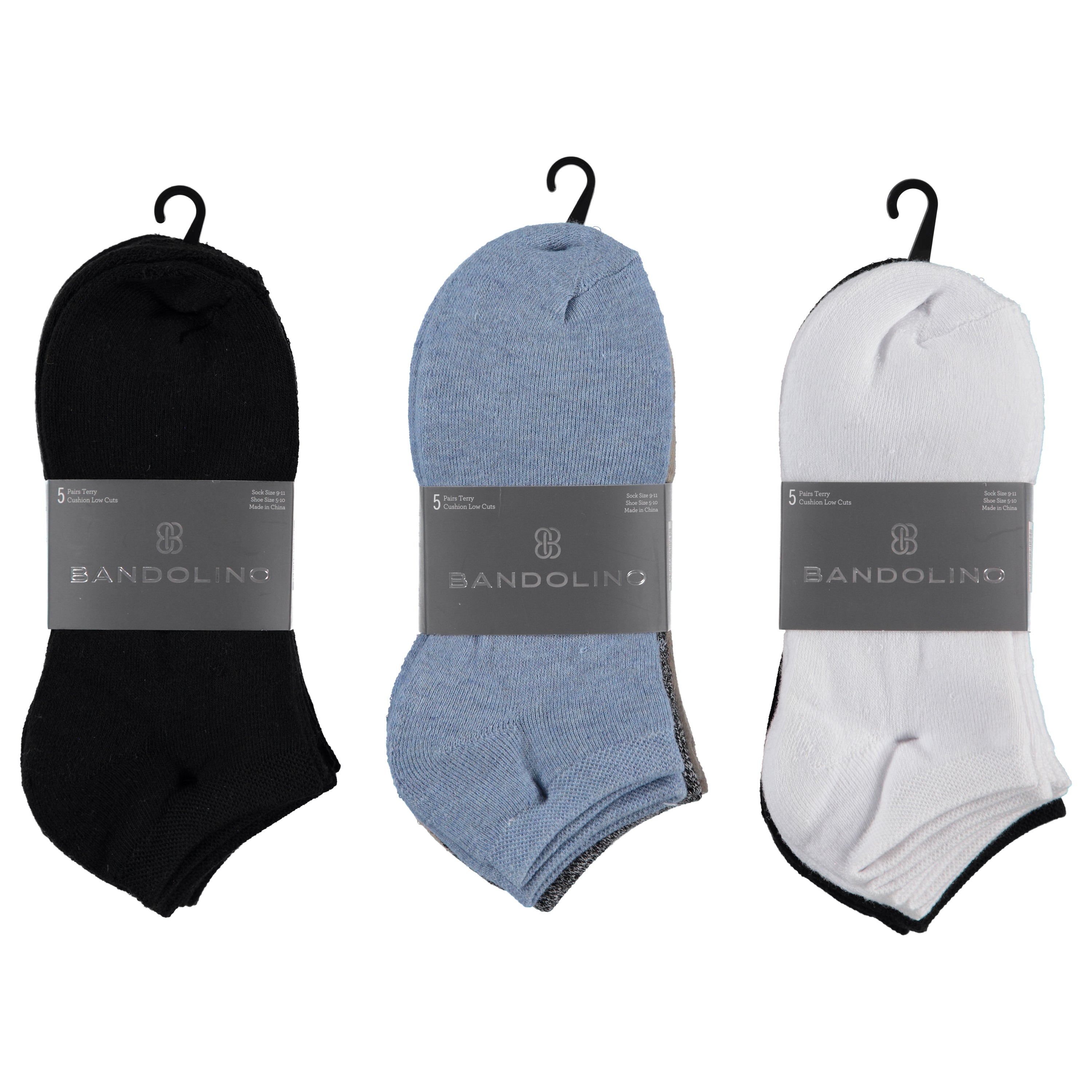 Bandolino Ladies 5 Pack Full Cushion No Show Socks (LBA2991-5)