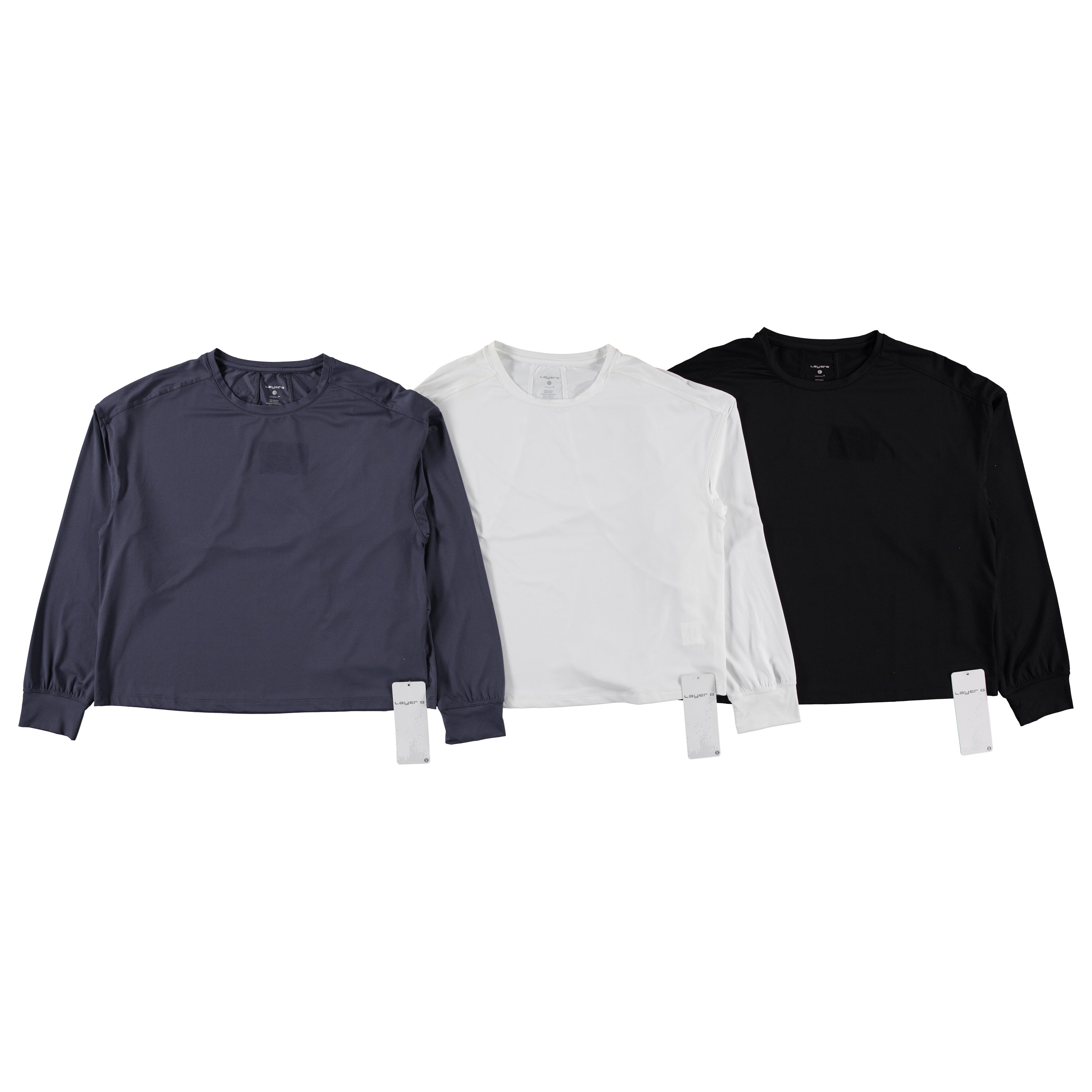 Women's Long Sleeve Active Top - Nylon/Spandex S-L, 1-3-2 Assorted Colors to Case (LF3262)