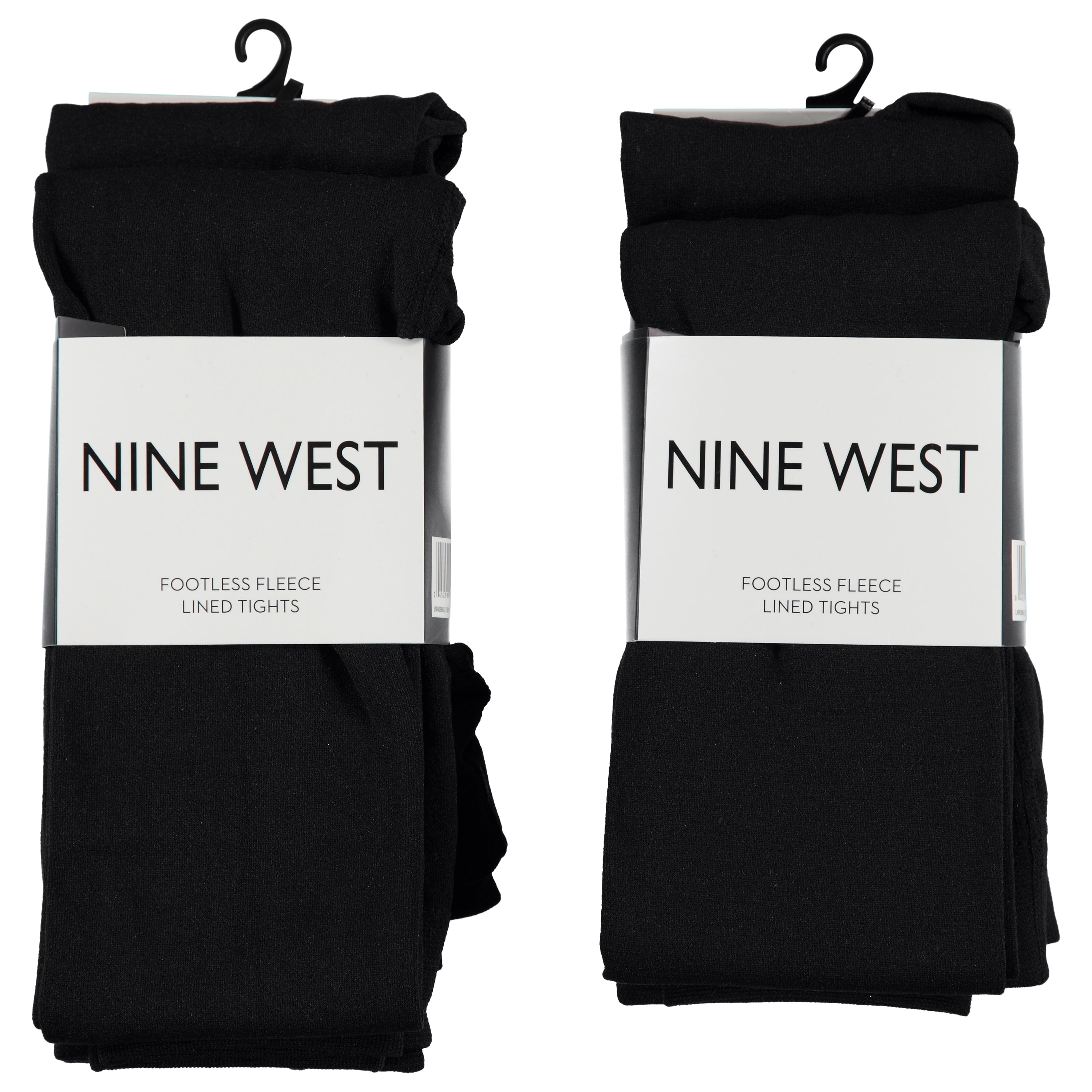 Nine West Ladies 2 Pack Fleece Tights - Black/Black Assorted Colors & Sizes to Case (LNW3988-2)