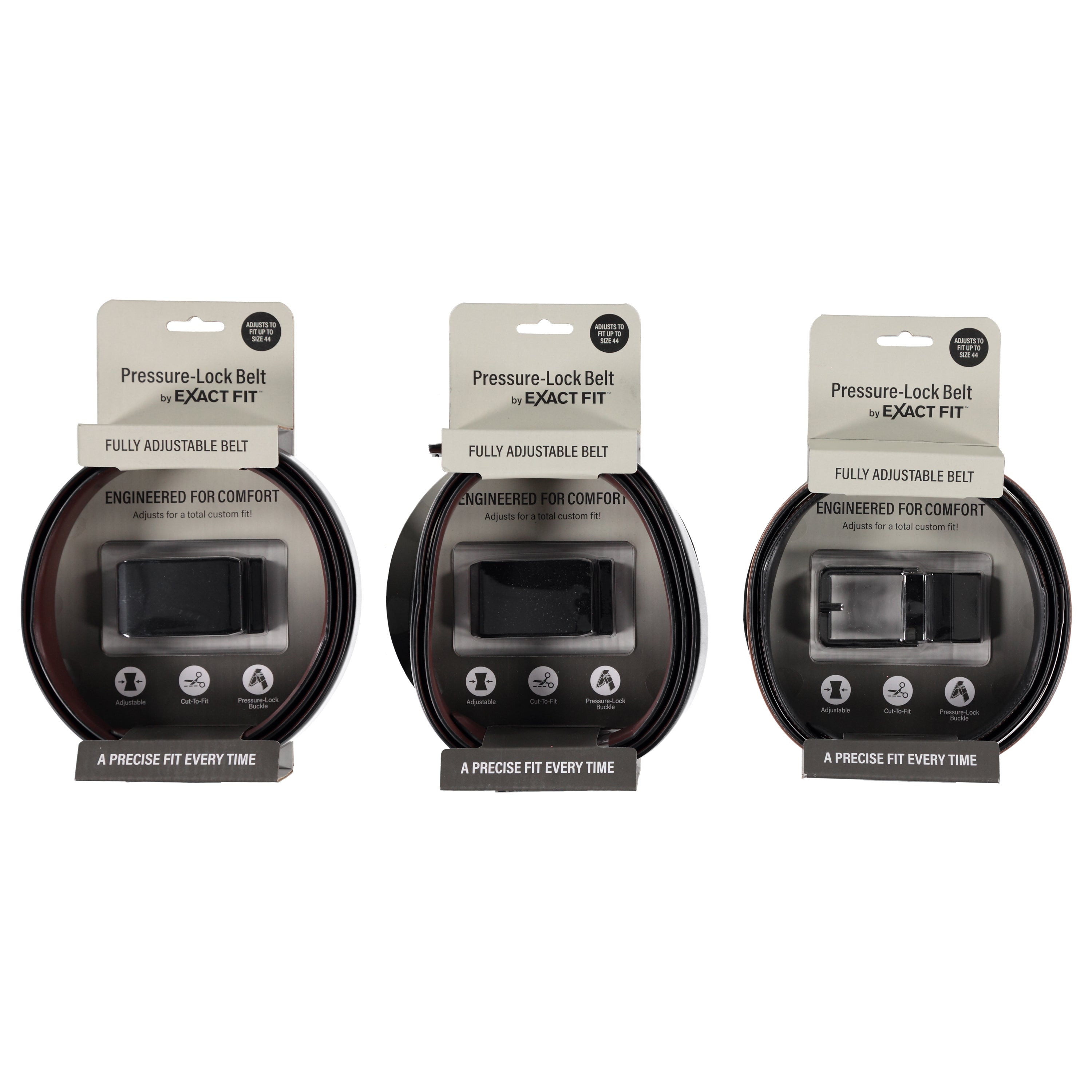 Exact Fit Mens Belts In Box - Assorted Styles (MB2100)