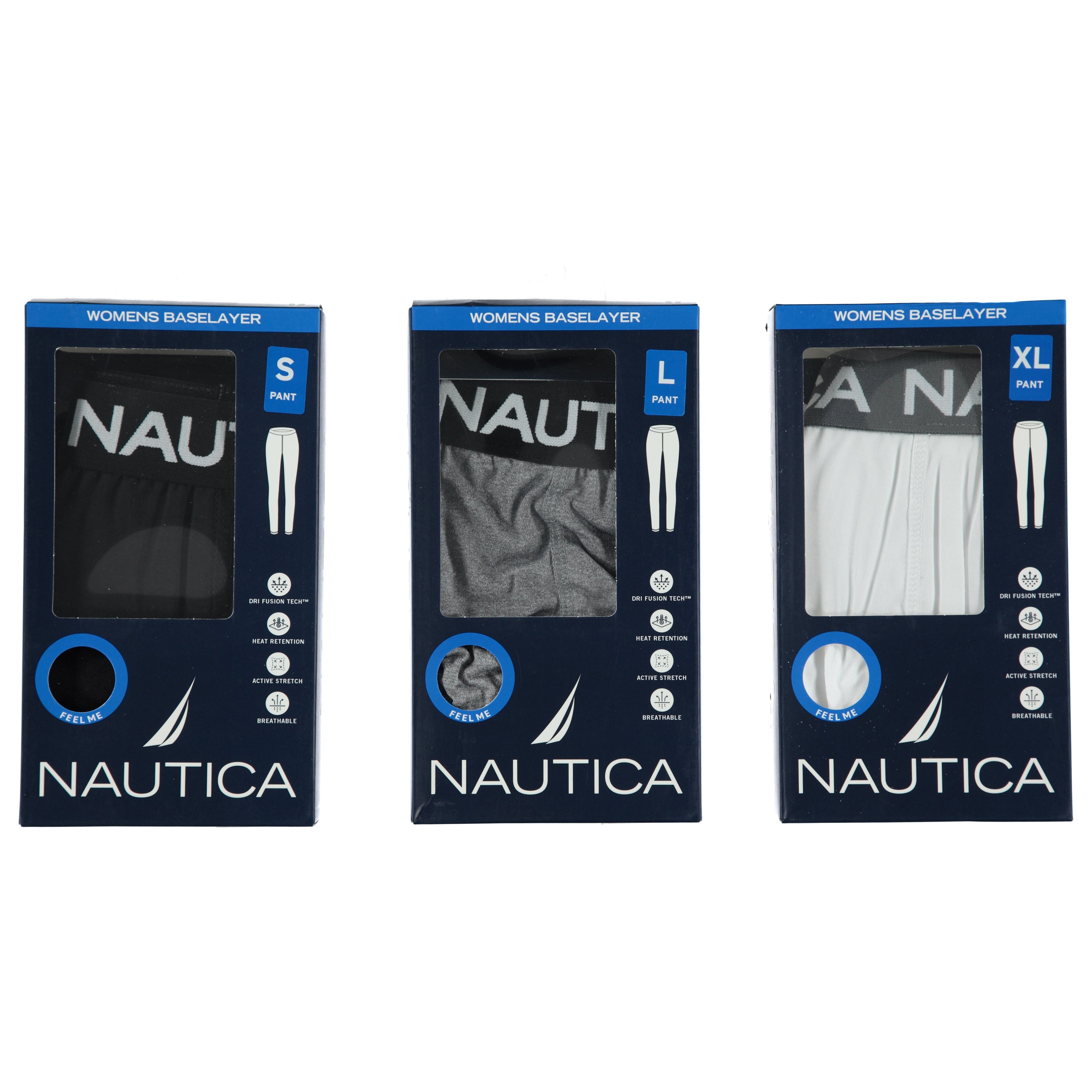 Nautica Ladies Brushed Base Layer Pants in Box, Assorted Colors and Sizes (NAL2153)
