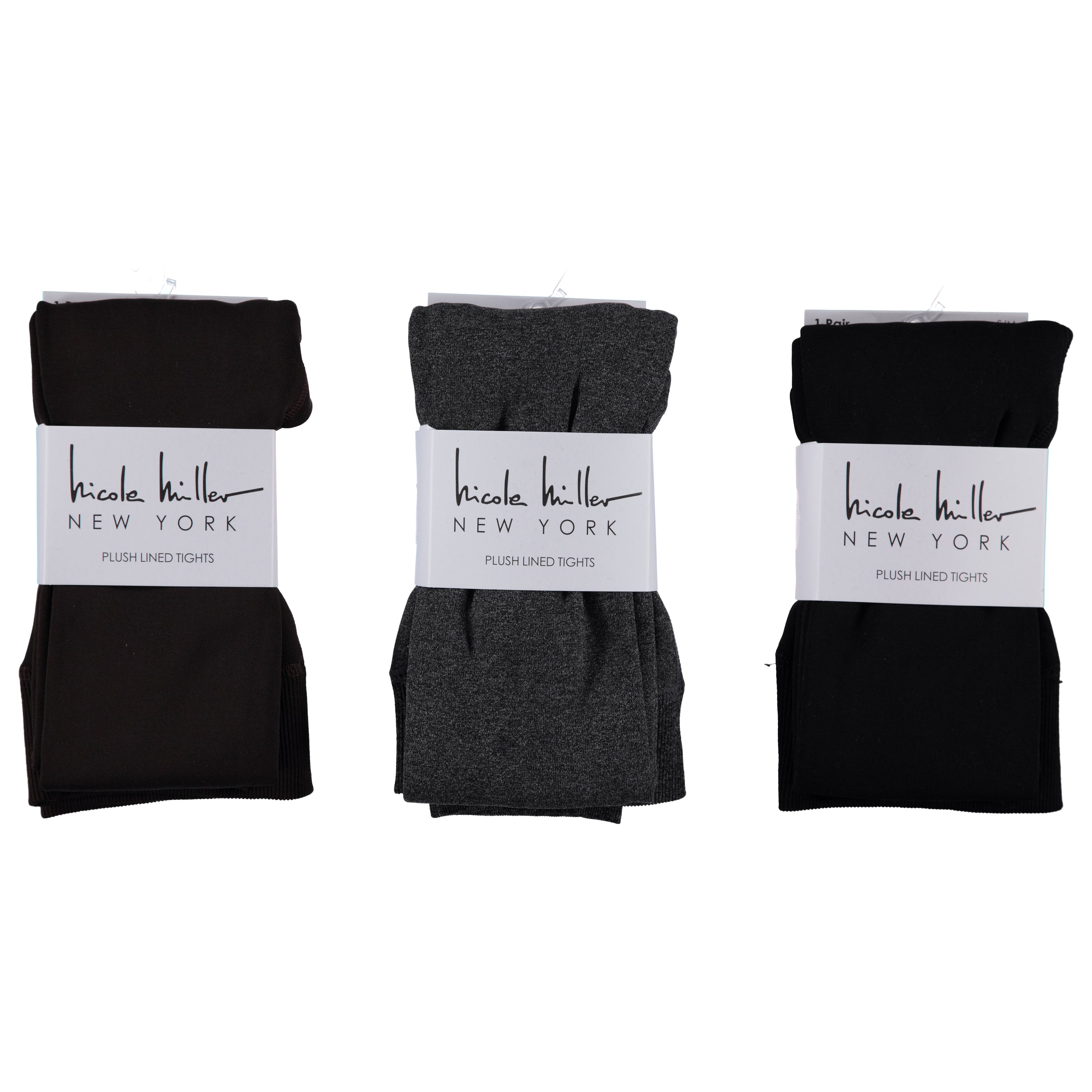 Nichole Miller Ladies Plush Fur Line Fleece Tights - Assorted Colors & Sizes (NML4684-PS)