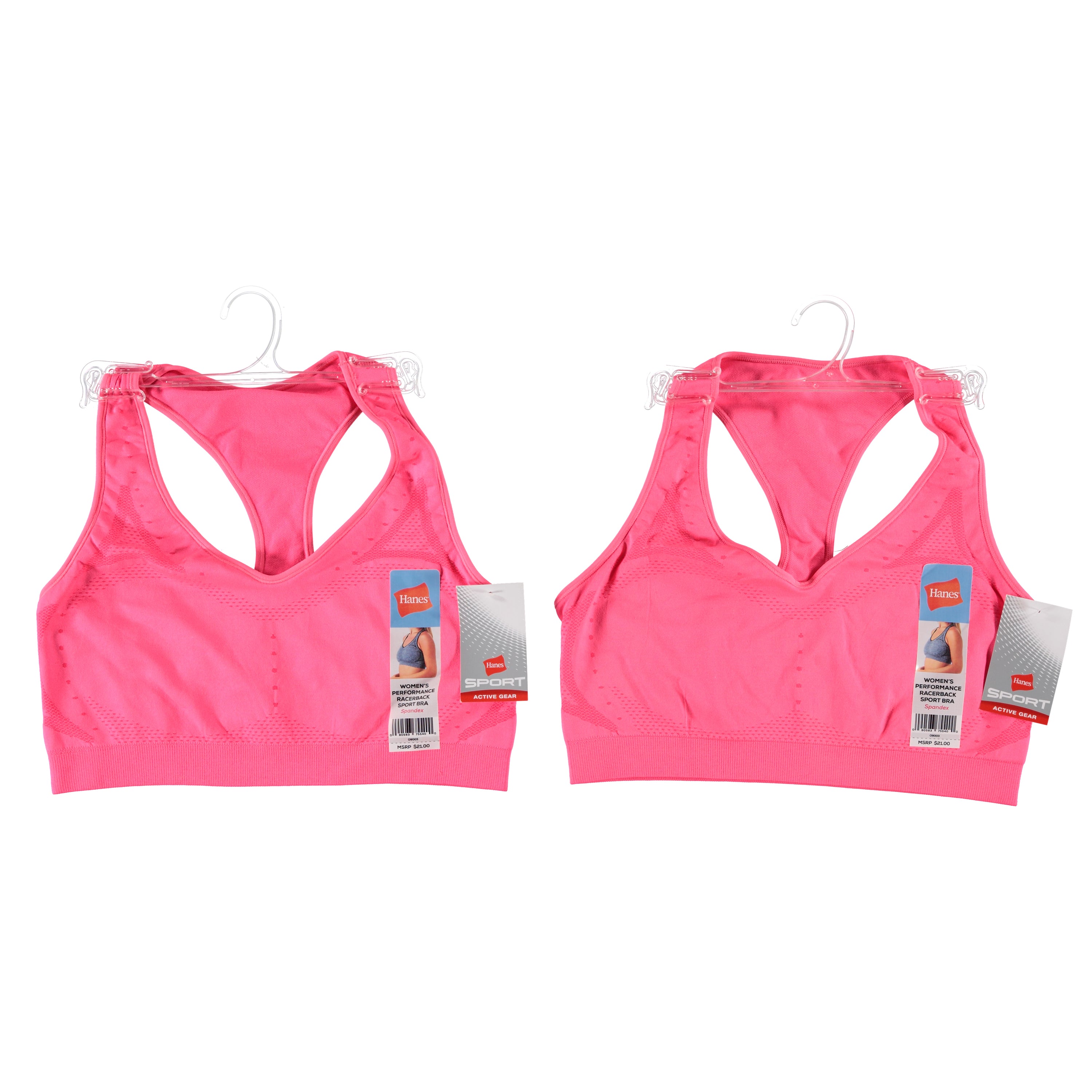 Hanes Sport Racerback Bra - Size 2XL (O9003-2XL)