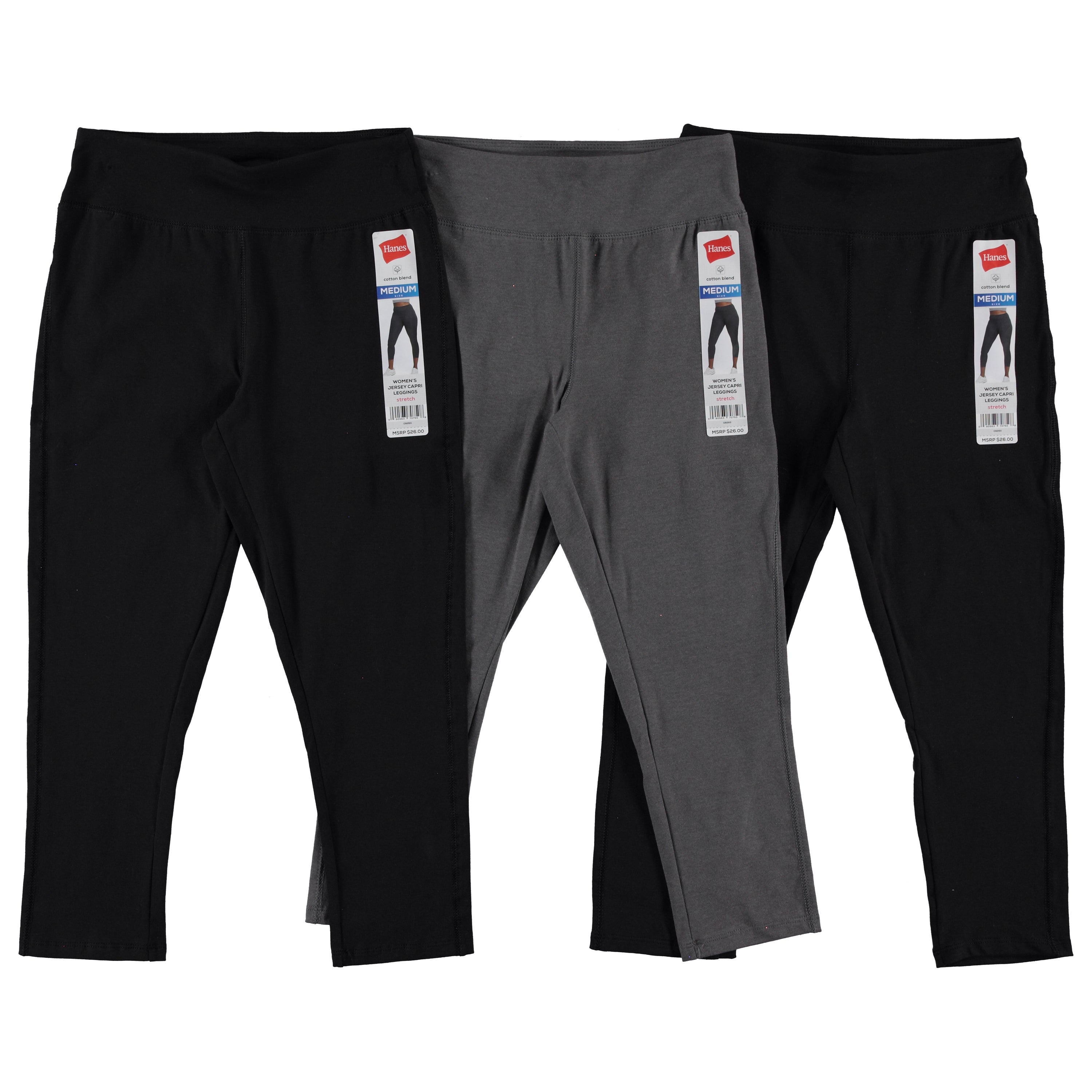 Hanes Womens Performance Stretch Jersey Capri - S-2XL Assorted Colors to Case (O9293)