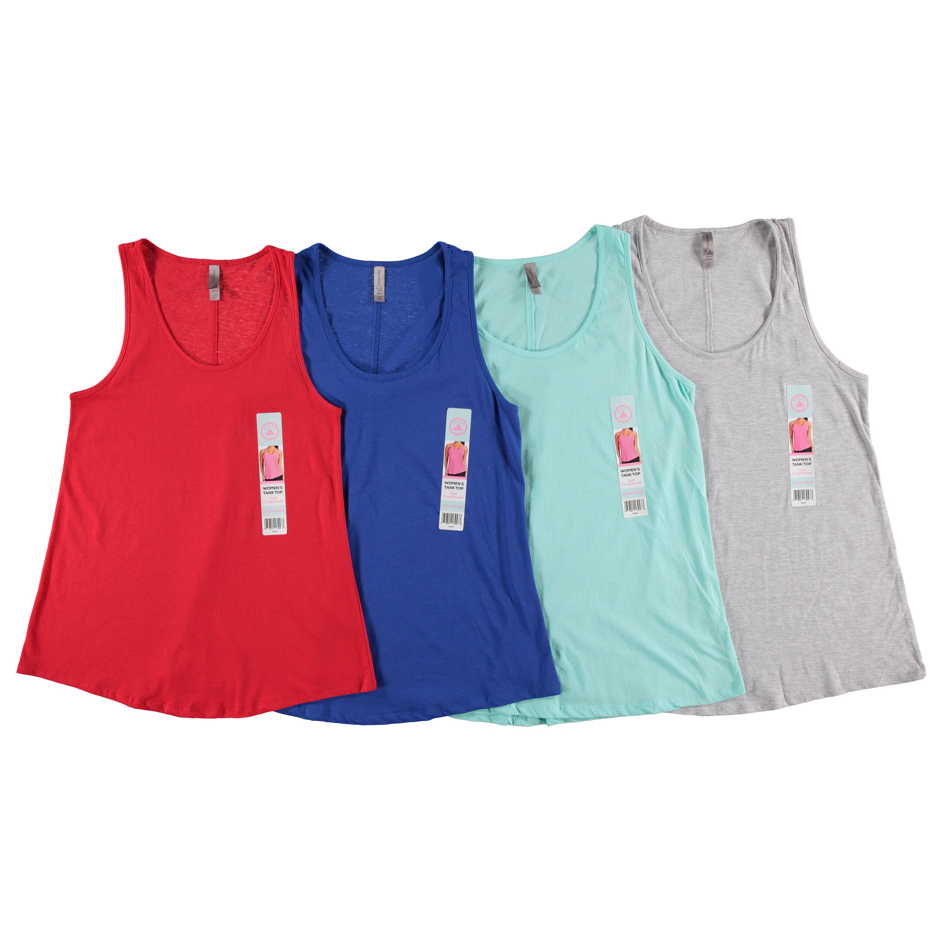 Delta Women Cotton Tank Top Tee - Assorted Colors S-2XL (P506C)
