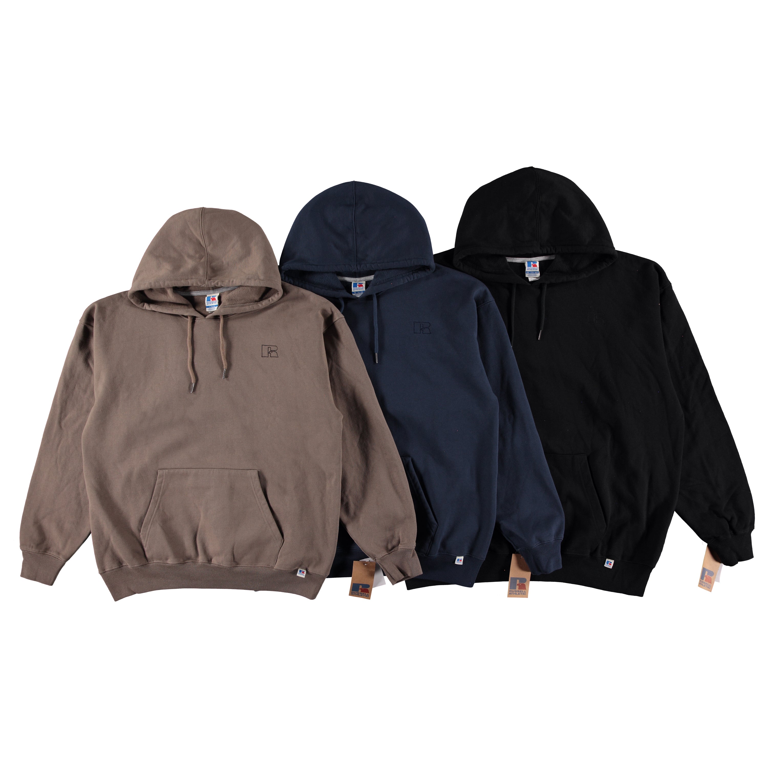 Russell Mens Hood Pull Over Fleece Jackets - Super Heavy Cotton S-3XL (R223)