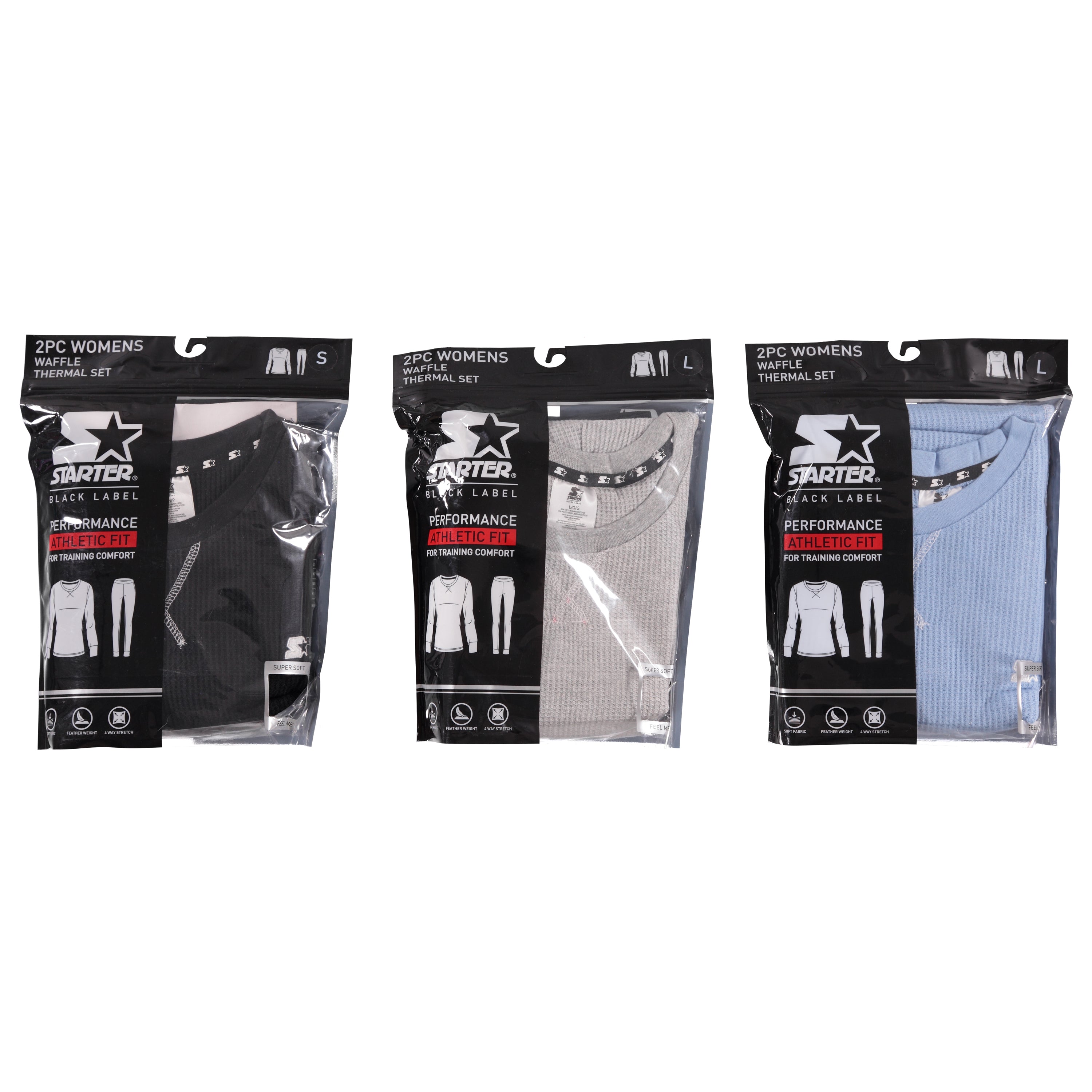 Starter Ladies 2-Piece Thermal Sets, Assorted Colors and Sizes (STW4882)