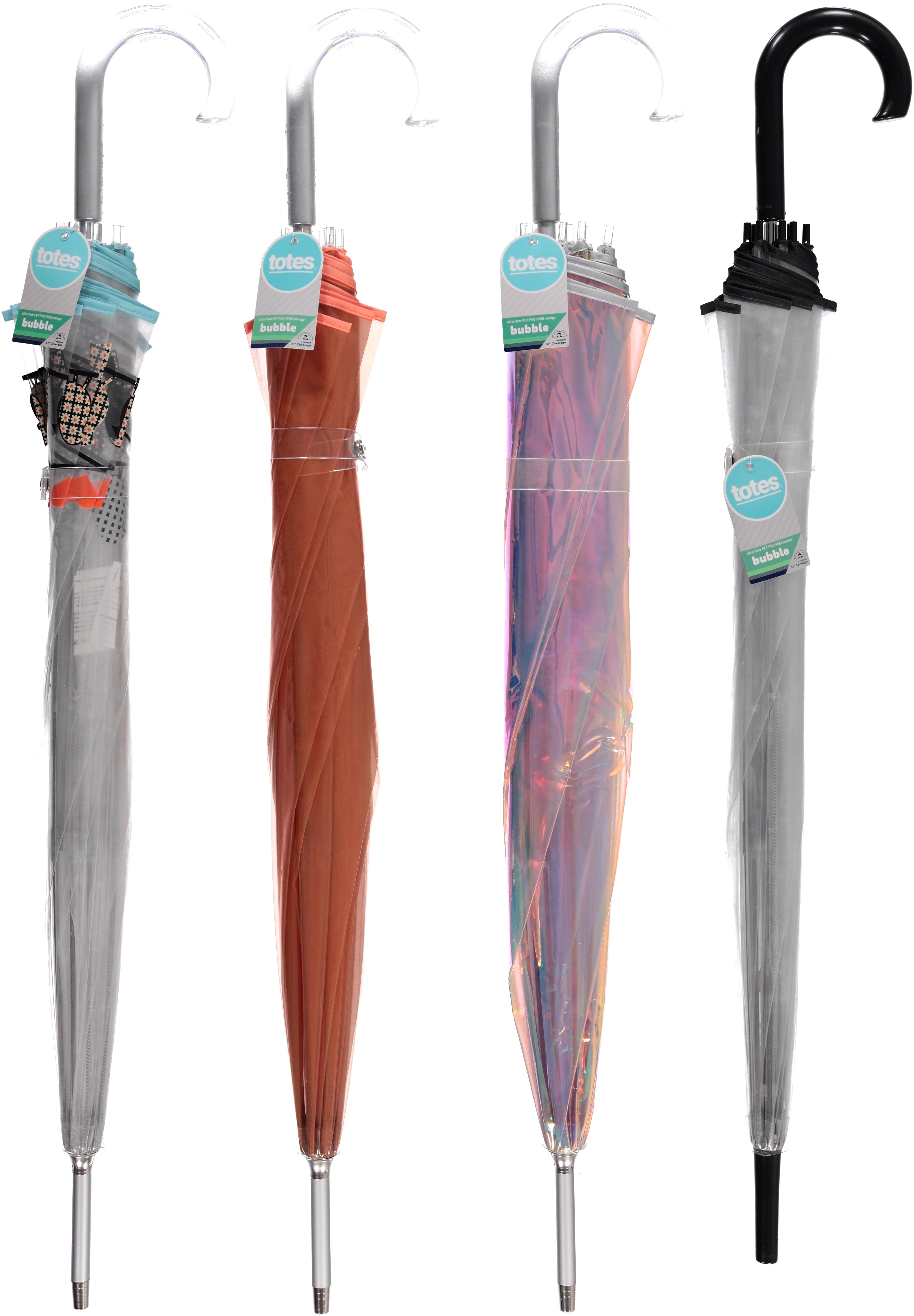 Totes Bubble Stick Umbrella, Assorted Colors and Patterns (TBUBBLE)