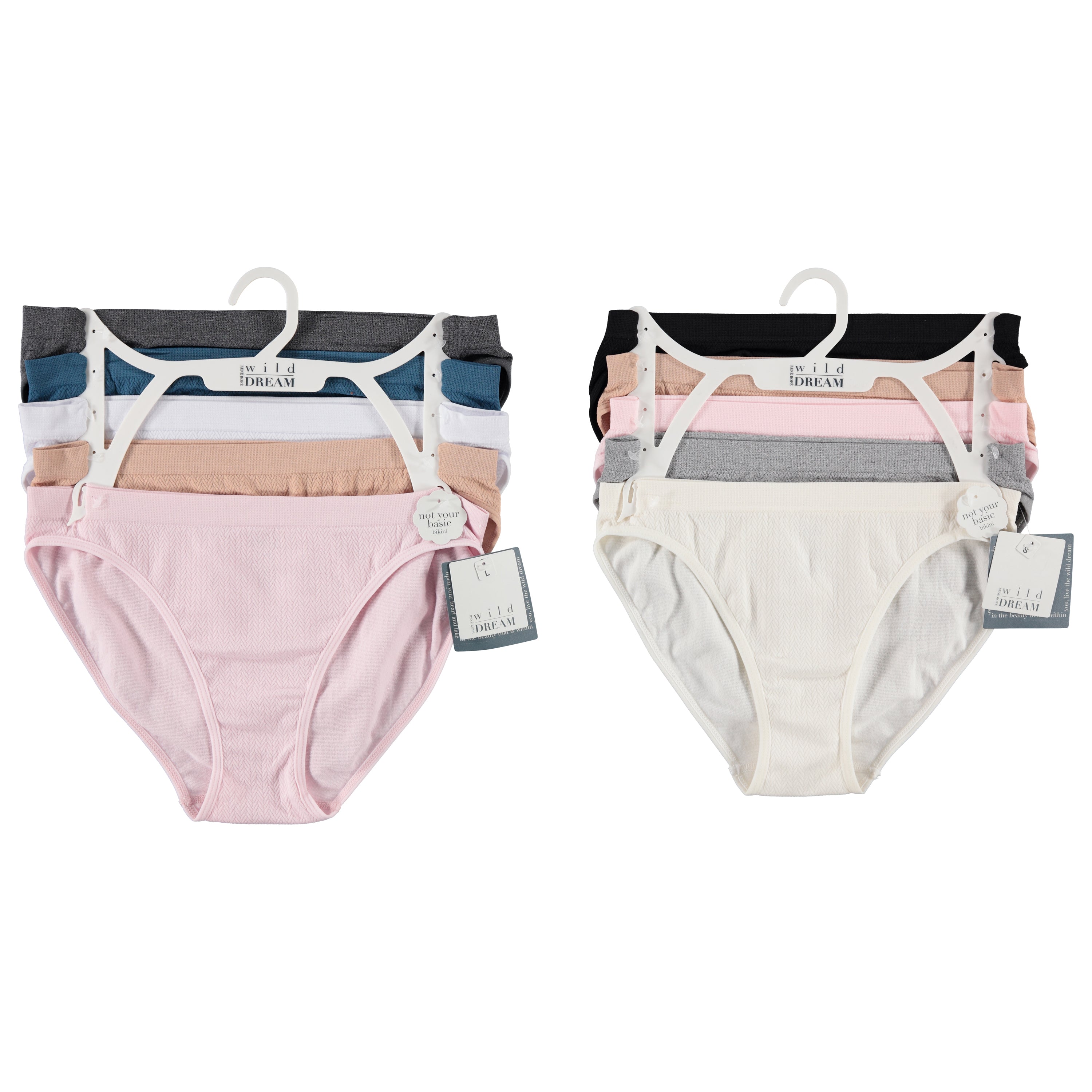 Wild Dream Women 5 Pack Chevron Bikini - Assorted Colors & Sizes (WDLBK5)