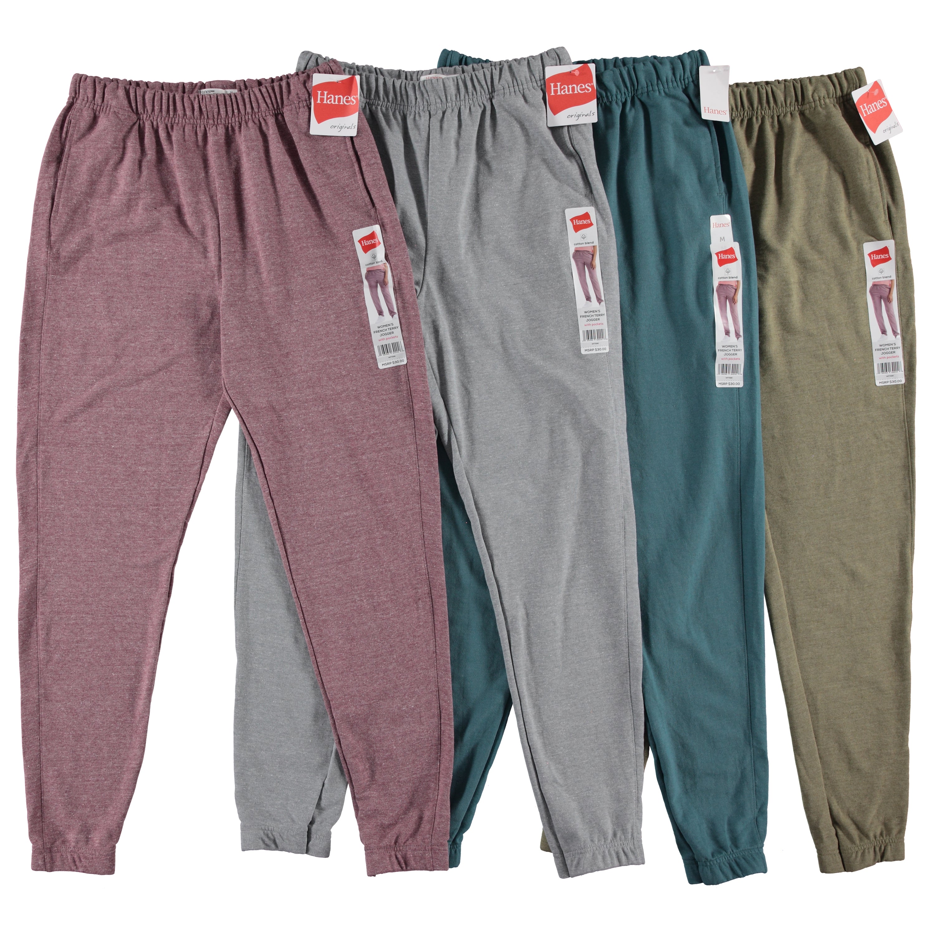 Hanes Women's French Terry Jogger - Assorted Colors & Sizes S-2XL to Case (WFT588)